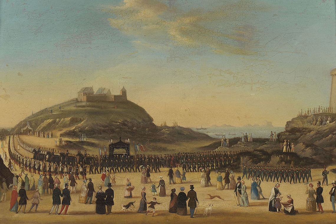 Le cortège funèbre de Chateaubriand au Grand-Bé