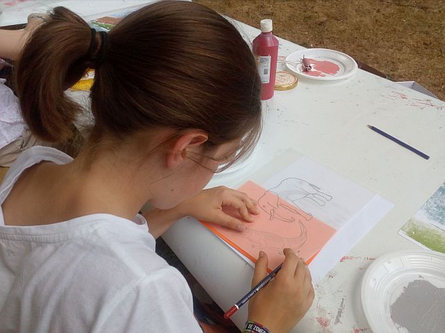 report du dessin sur la mousse