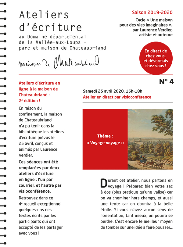 Ateliers ecriture en ligne 25 avril 2020 COUV